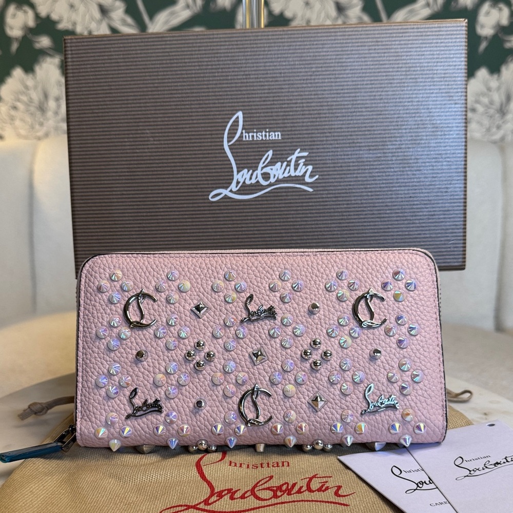 Christian Louboutin Authentic NIB Blush Pannetone Zippy Wallet, full incl - Picture 1 of 11